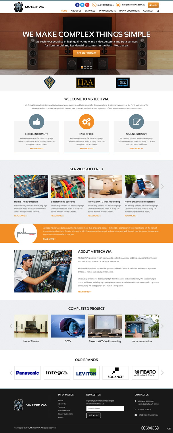 Web Design by pb for MS Tech WA Pty Ltd | Design #11088693