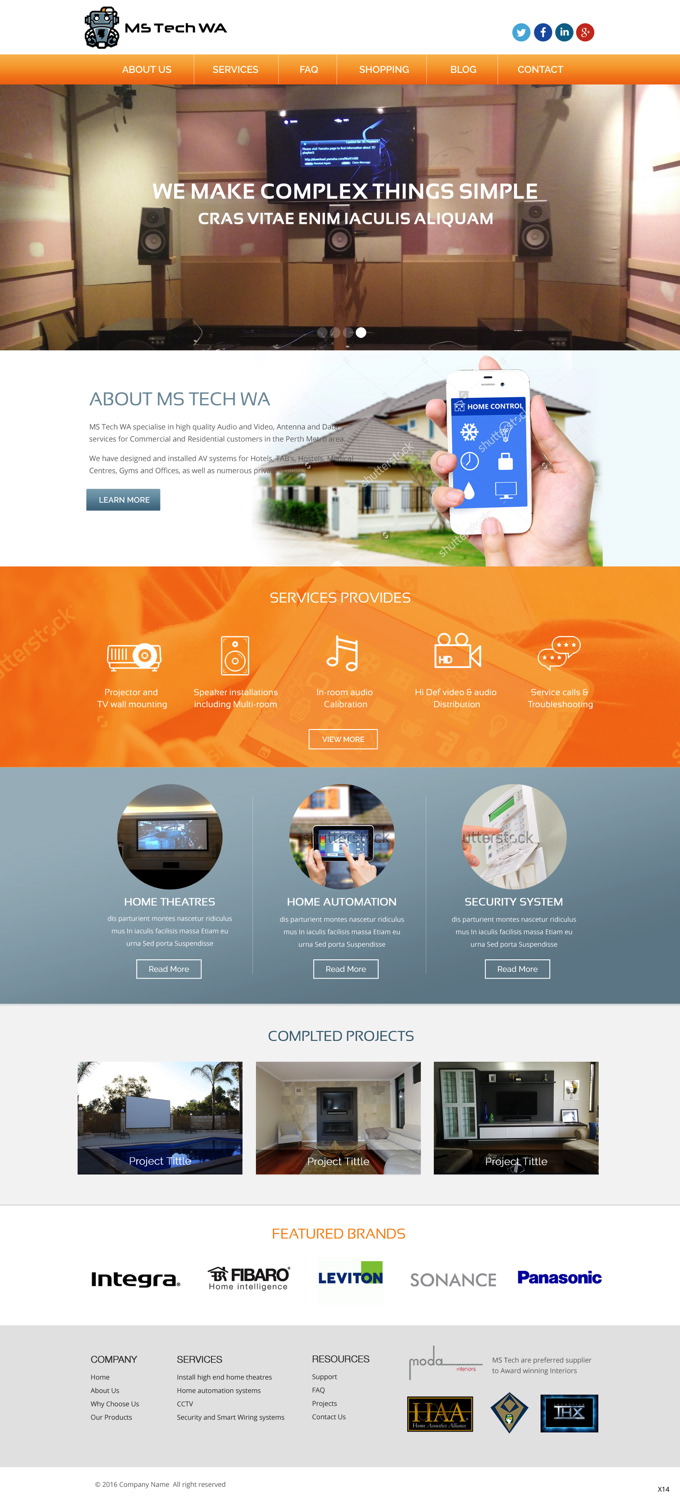 Web Design by pb for MS Tech WA Pty Ltd | Design #11088694