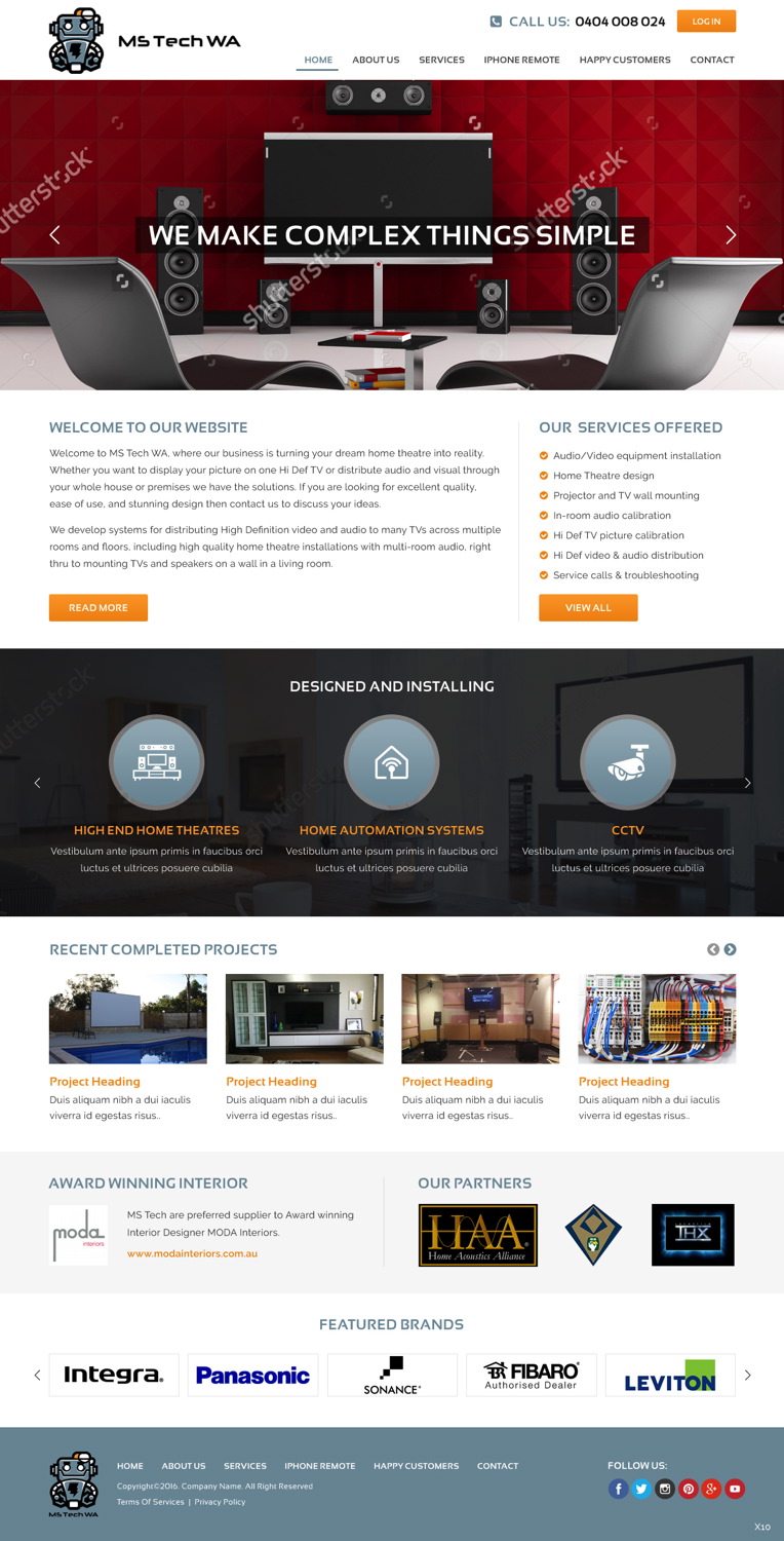 Web Design by pb for MS Tech WA Pty Ltd | Design #11088695