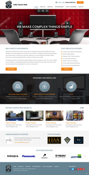 Web Design by pb for MS Tech WA Pty Ltd | Design: #11088695
