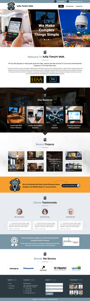 Web Design by Sbss for MS Tech WA Pty Ltd | Design: #11088234