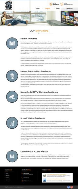 Home Theatre and Home Automation Website | Web-Design von Sbss