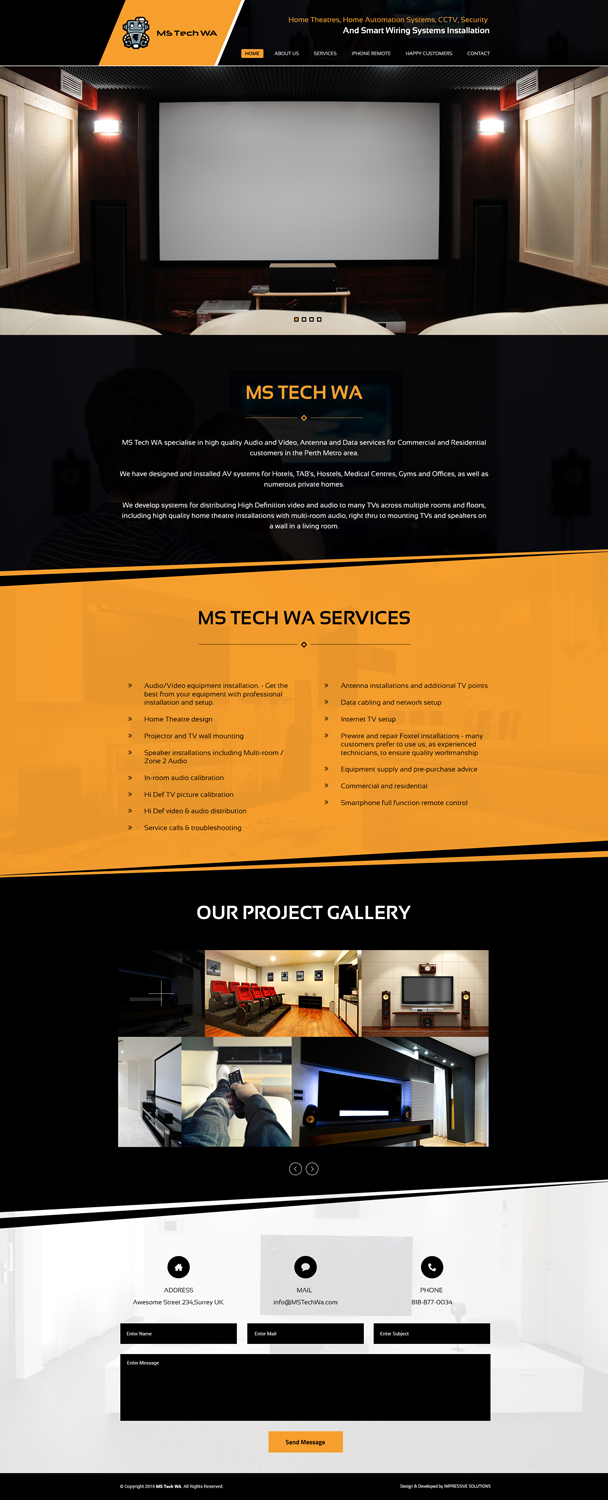 Web Design par Impressive Solutions pour MS Tech WA Pty Ltd | Design #11105877