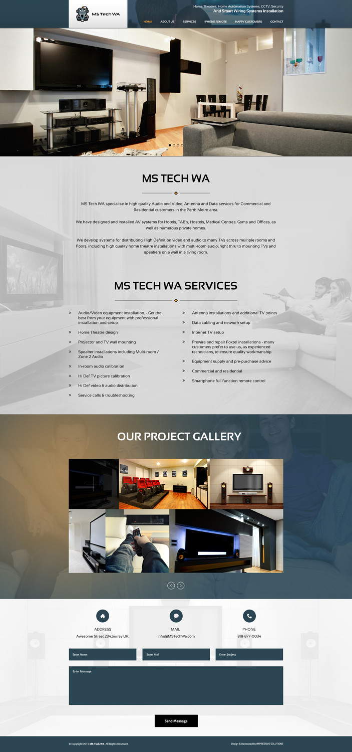 Web Design by Impressive Sol for MS Tech WA Pty Ltd | Design #11127080