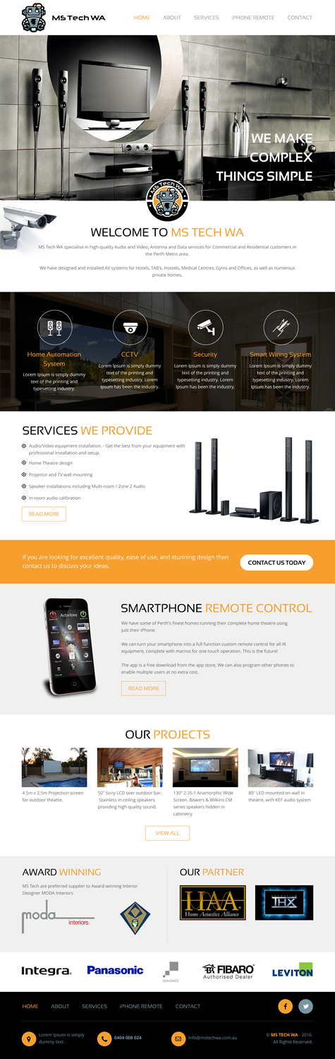 Web Design by rightway for MS Tech WA Pty Ltd | Design #11087367