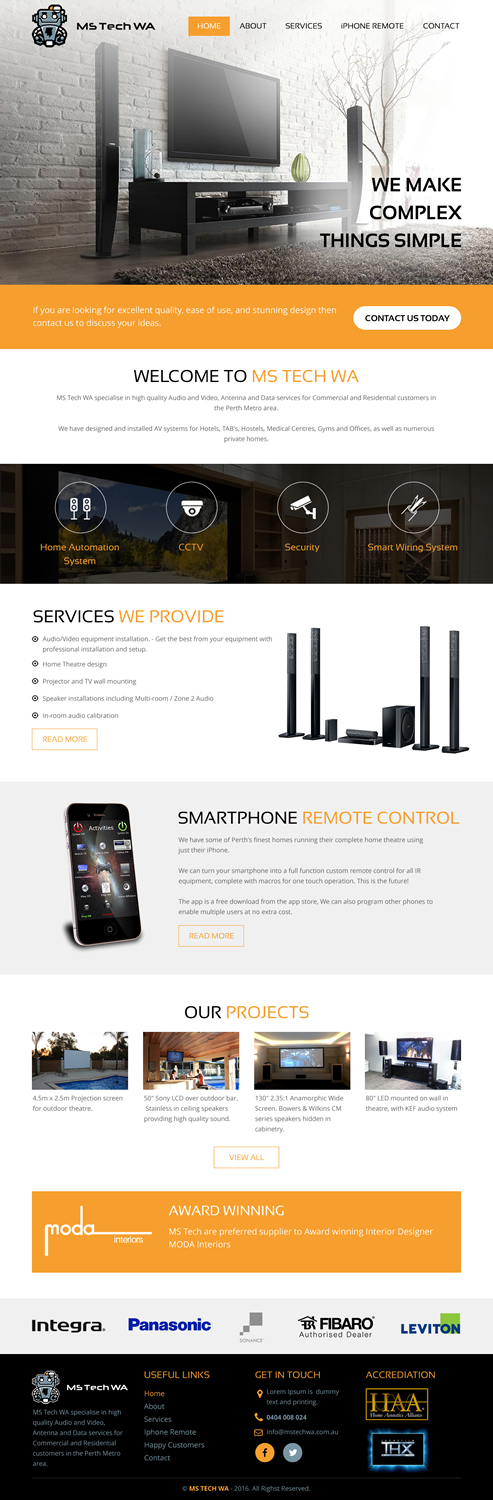 Web Design by rightway for MS Tech WA Pty Ltd | Design #11087374