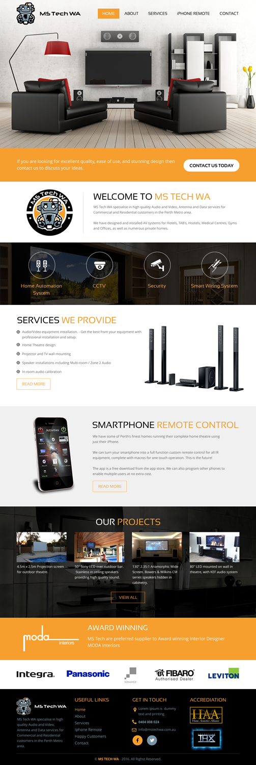 Web Design by rightway for MS Tech WA Pty Ltd | Design #11087376