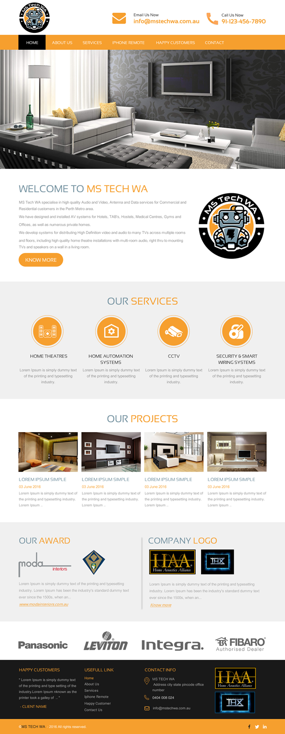 Web Design by rightway for MS Tech WA Pty Ltd | Design #11087419