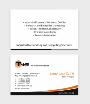 Business Card Design by SKYdesign for TNS Asia Pacific Pte Ltd | Design: #11155527