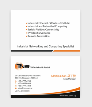 Business Card Design by SKYdesign for TNS Asia Pacific Pte Ltd | Design: #11155528