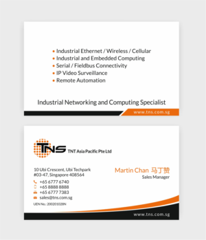 Business Card Design by SKYdesign for TNS Asia Pacific Pte Ltd | Design: #11155538