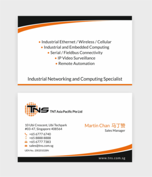 Business Card Design by SKYdesign for TNS Asia Pacific Pte Ltd | Design: #11155539