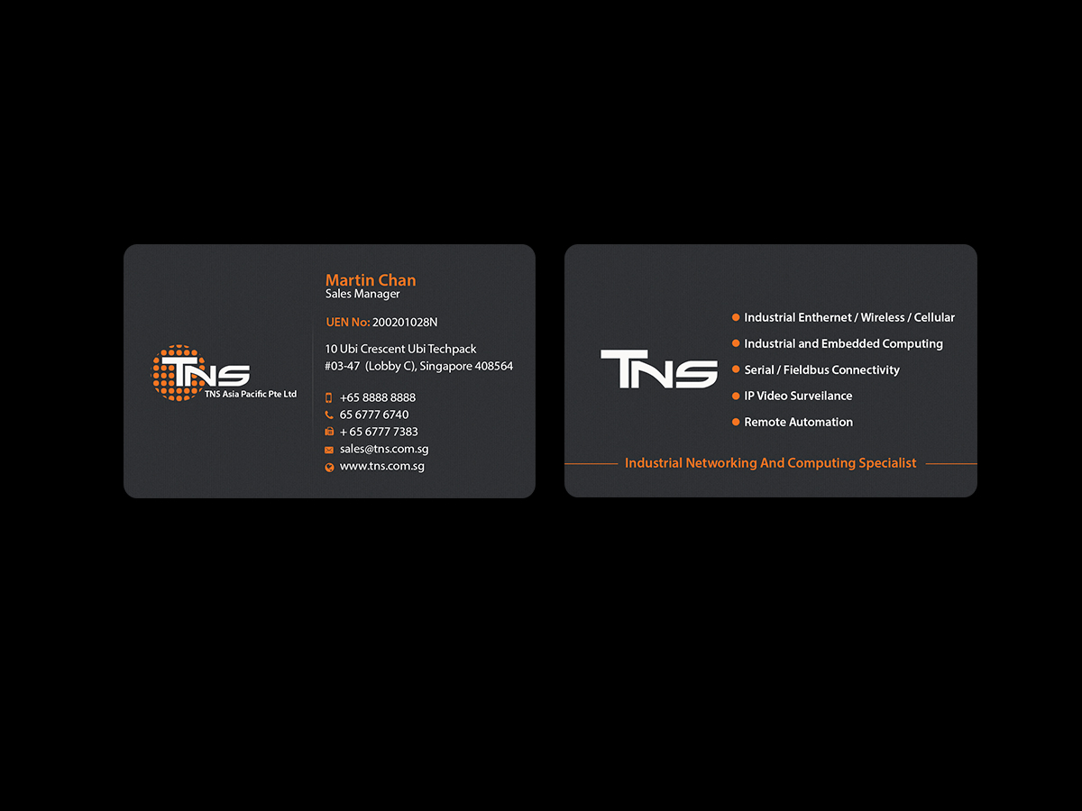 Diseño de Tarjeta de Presentación por Creations Box 2015 para TNS Asia Pacific Pte Ltd | Diseño #11099944
