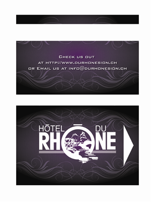 Visitenkarten-Design von OihaSivad für Hôtel du Rhône Sion Sàrl | Design #2322958