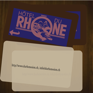 Visitenkarten-Design von arrowdesigners für Hôtel du Rhône Sion Sàrl | Design #2290732