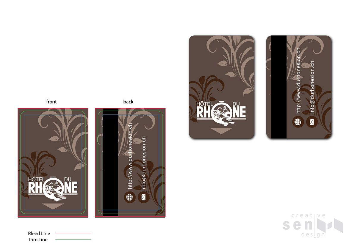 Business Card Design by nesnespay for Hôtel du Rhône Sion Sàrl | Design #2327622