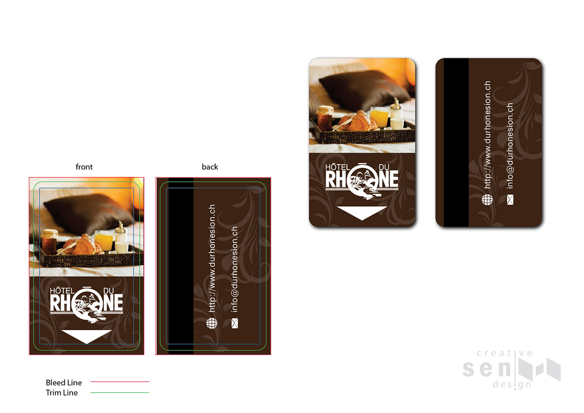 Business Card Design by nesnespay for Hôtel du Rhône Sion Sàrl | Design #2327633
