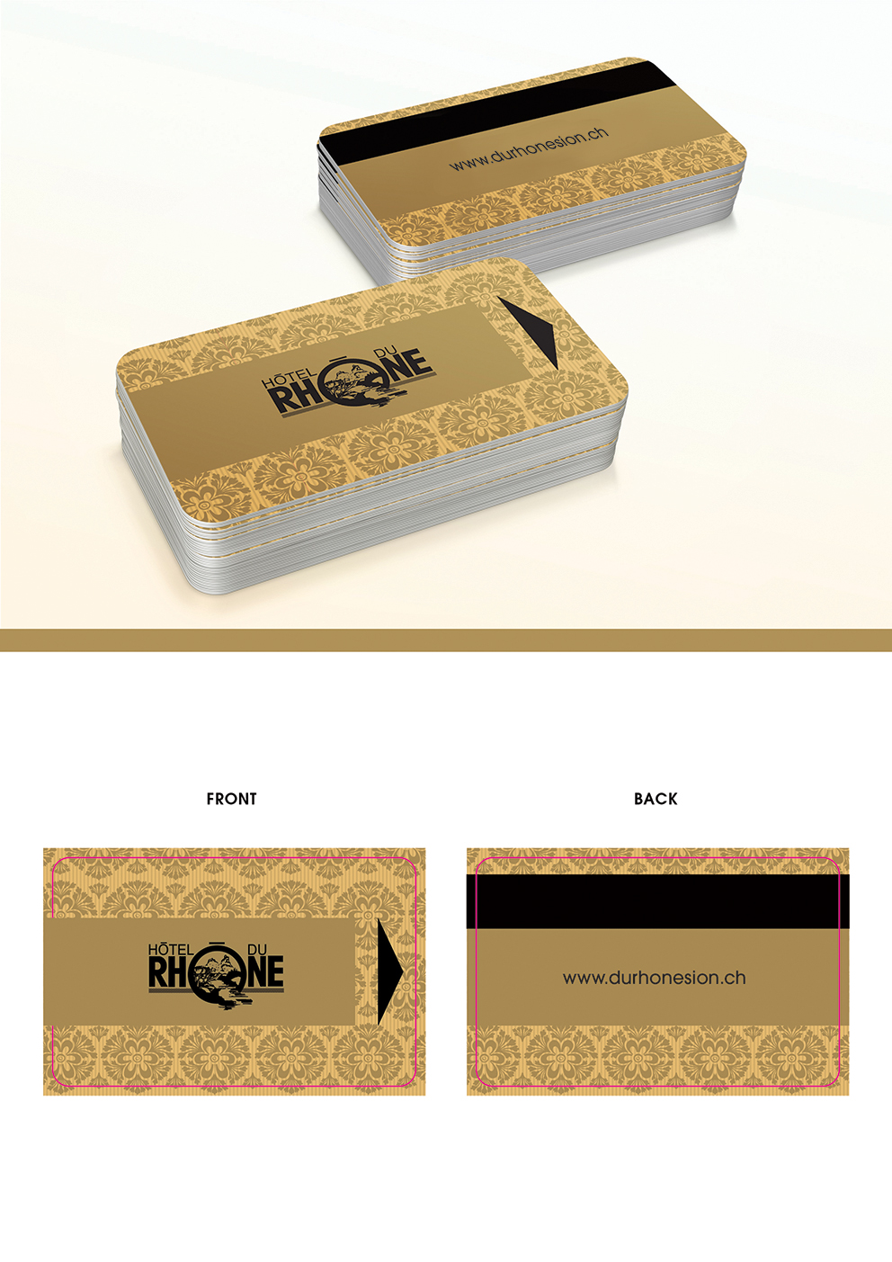 Business Card Design by aniadz for Hôtel du Rhône Sion Sàrl | Design #2315193