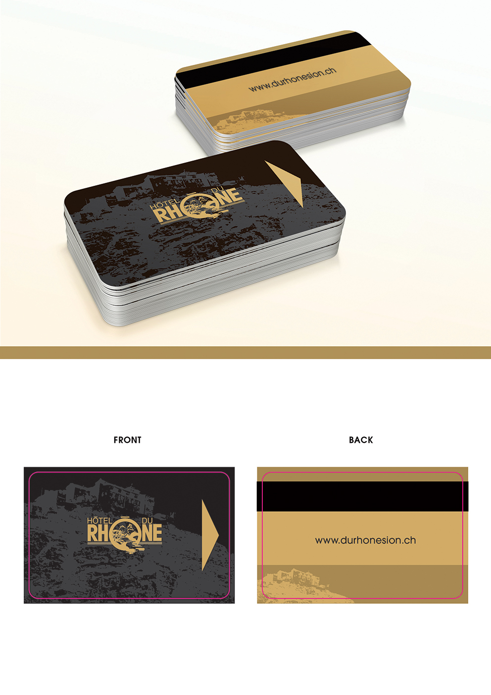 Business Card Design by aniadz for Hôtel du Rhône Sion Sàrl | Design #2315197