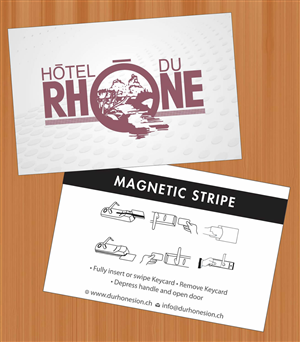 Business Card Design by Sbss for Hôtel du Rhône Sion Sàrl | Design: #2294344