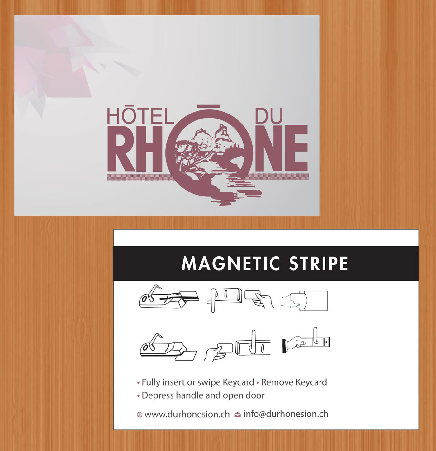 Business Card Design by Sbss for Hôtel du Rhône Sion Sàrl | Design #2294347