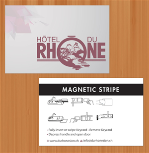 Business Card Design by Sbss for Hôtel du Rhône Sion Sàrl | Design: #2294347