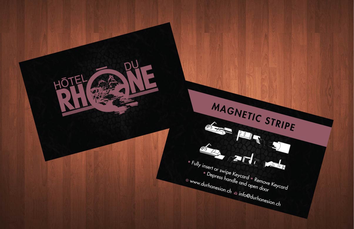 Business Card Design by Sbss for Hôtel du Rhône Sion Sàrl | Design #2294350