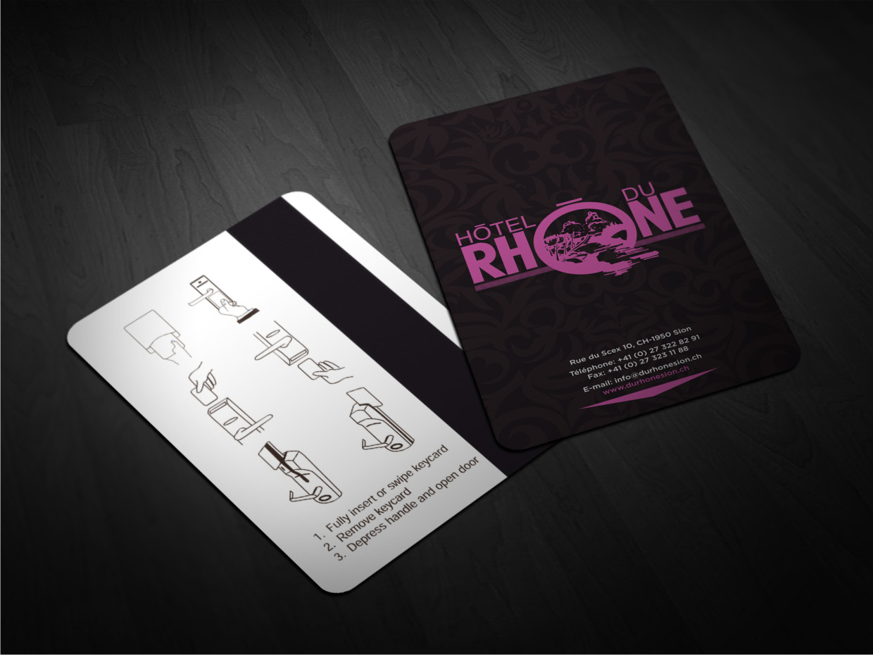 Business Card Design by Atvento Graphics for Hôtel du Rhône Sion Sàrl | Design #2289105