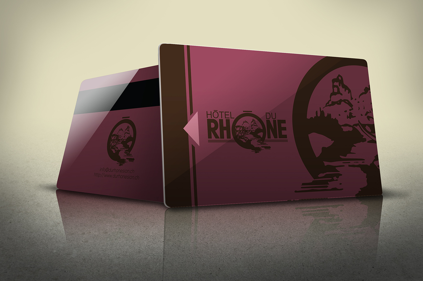 Visitenkarten-Design von IGlowCreationz für Hôtel du Rhône Sion Sàrl | Design #2286087