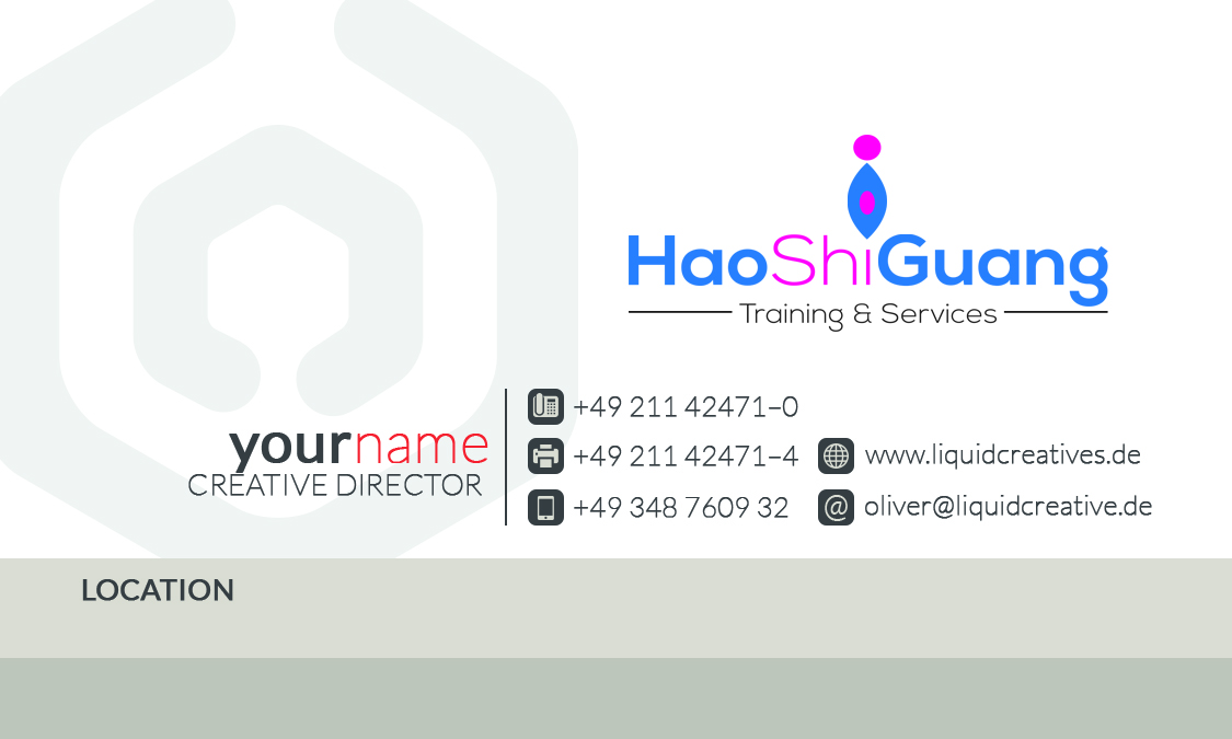 Business Card Design by sanandreas500 for Ningbo Good Time Housekeeping Training School | Design #11150939