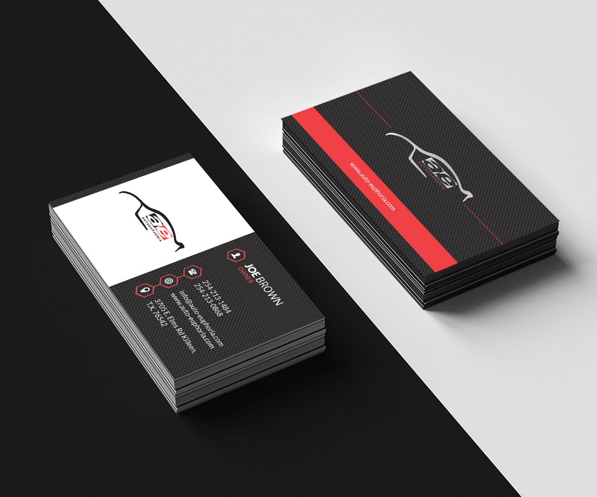 Design de Carte de Visite par TGDesigns pour Euphoria Auto Works LLC | Design #11095487