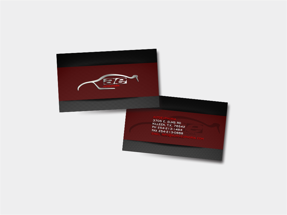 Business Card Design by Bee Bee for Euphoria Auto Works LLC | Design #11129560