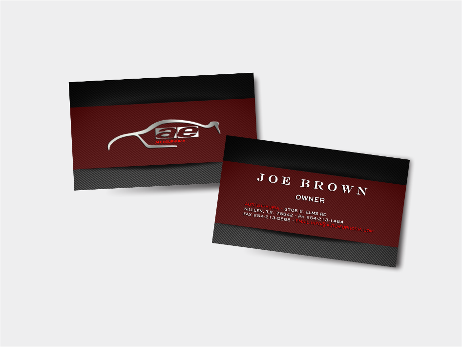 Business Card Design by Bee Bee for Euphoria Auto Works LLC | Design #11130824