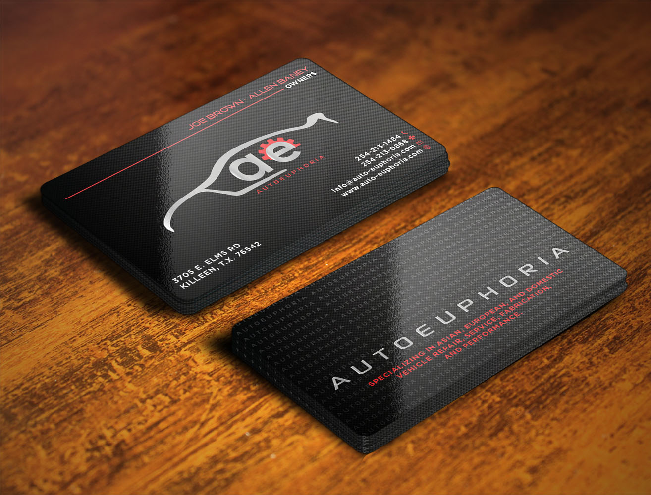 Business Card Design by Verified artistry (Design garden) for Euphoria Auto Works LLC | Design #11130123