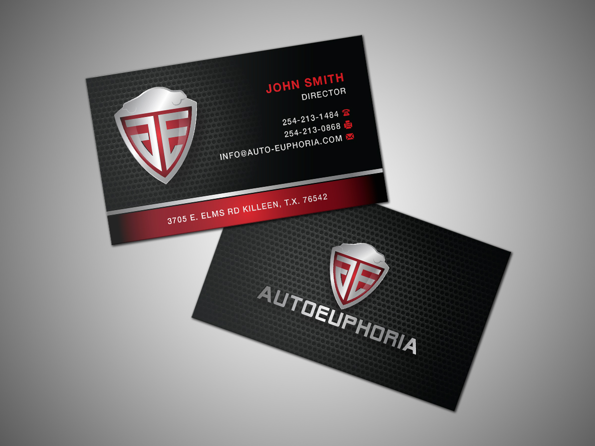 Design de Carte de Visite par Grafactory pour Euphoria Auto Works LLC | Design #11112824