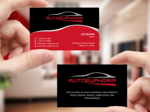 Business Card Design by Creations Box 2015 for Euphoria Auto Works LLC | Design: #11100140