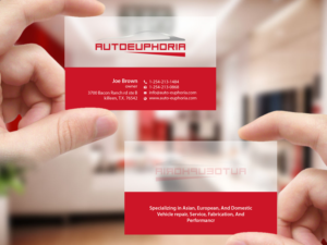 Business Card Design by Creations Box 2015 for Euphoria Auto Works LLC | Design: #11100142