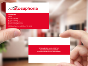 Business Card Design by Creations Box 2015 for Euphoria Auto Works LLC | Design: #11100149