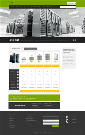 Colocation Data Center Web Site