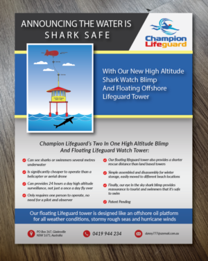 Flyer Design by Alexandar for Champion Lifeguard | Design: #11113671