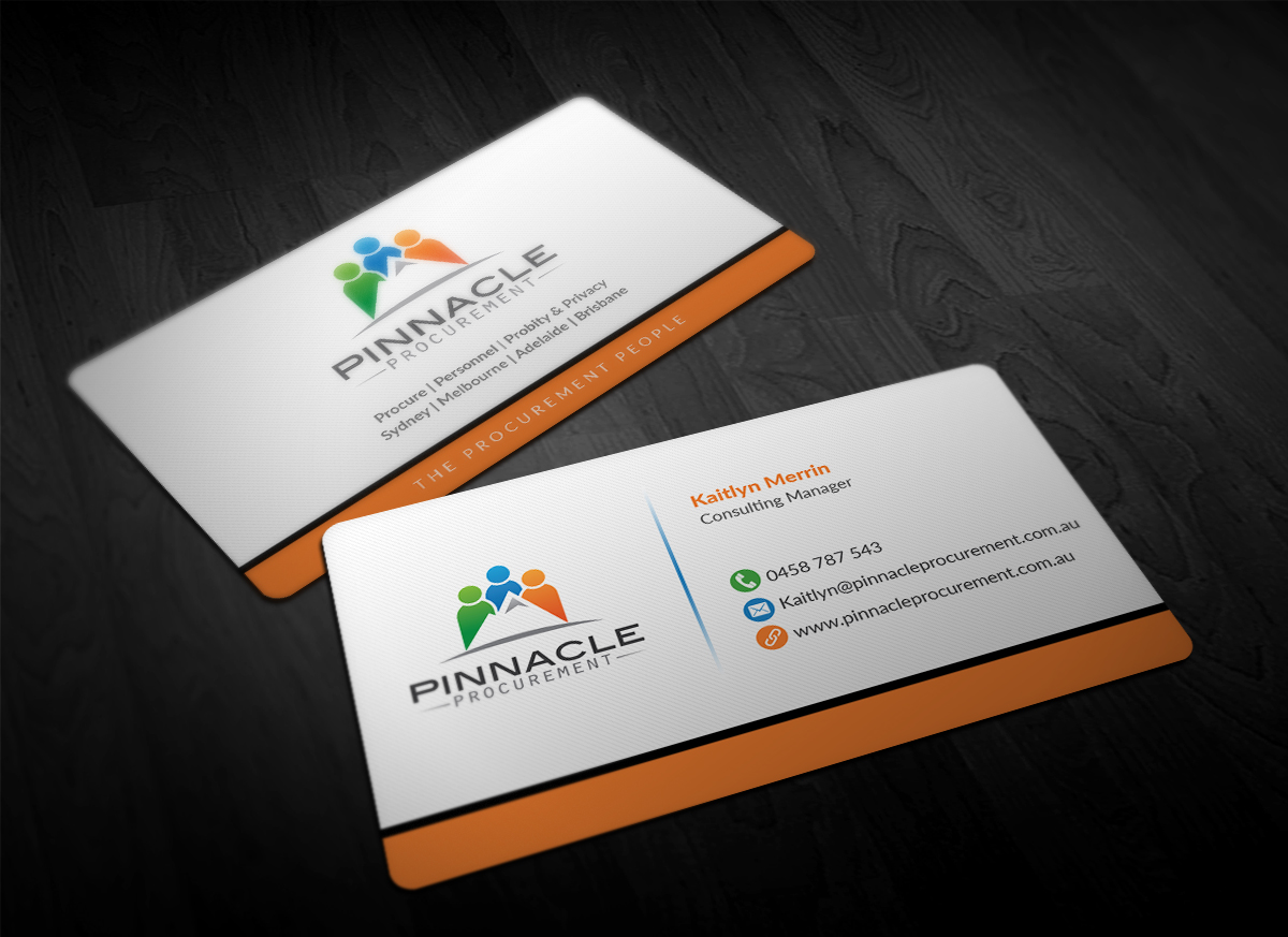 Business Card Design by Pointless Pixels India for Pinnacle Procurement | Design #11164800
