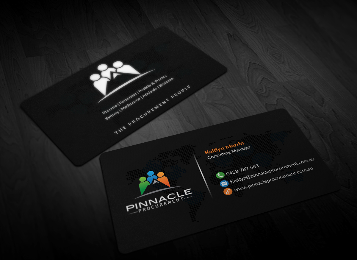 Business Card Design by Pointless Pixels India for Pinnacle Procurement | Design #11173765