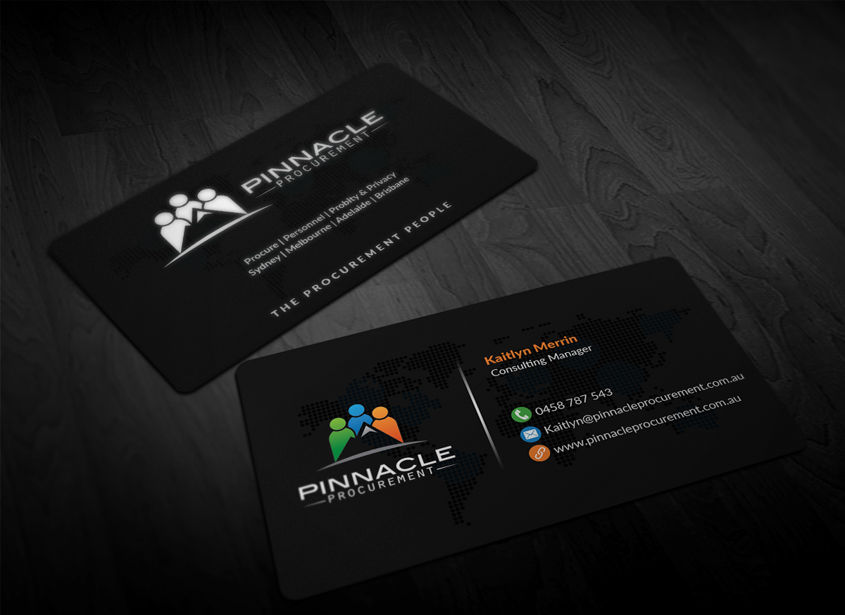Business Card Design by Pointless Pixels India for Pinnacle Procurement | Design #11173766