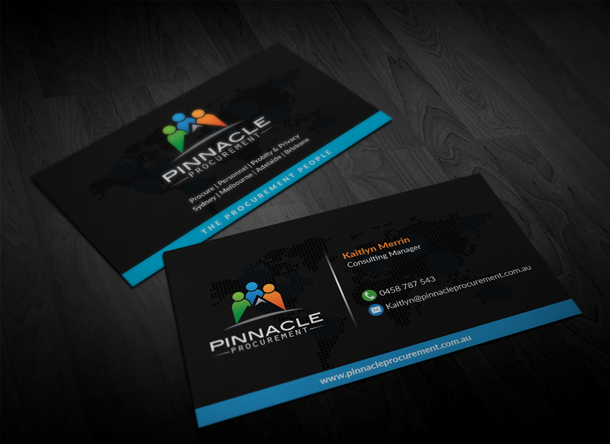 Business Card Design by Pointless Pixels India for Pinnacle Procurement | Design #11173768
