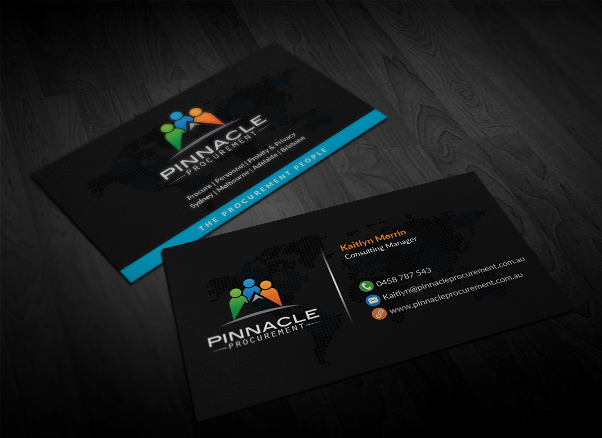 Design de Carte de Visite par Pointless Pixels India pour Pinnacle Procurement | Design #11173769