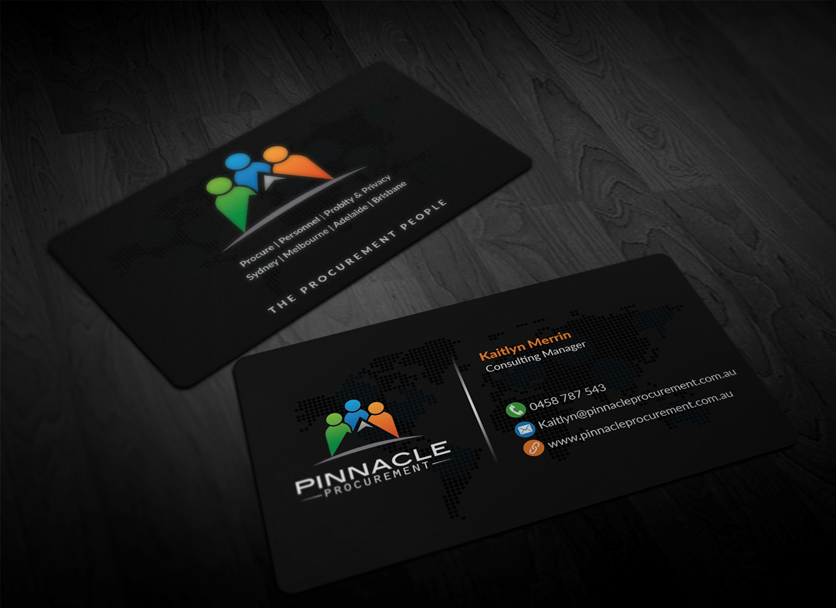 Design de Carte de Visite par Pointless Pixels India pour Pinnacle Procurement | Design #11173770