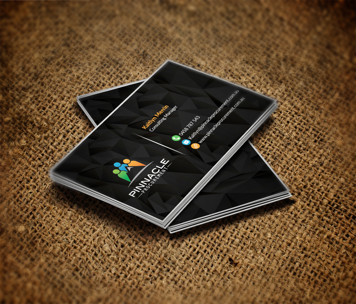 Diseño de Tarjeta de Presentación por Pointless Pixels India para Pinnacle Procurement | Diseño #11173796