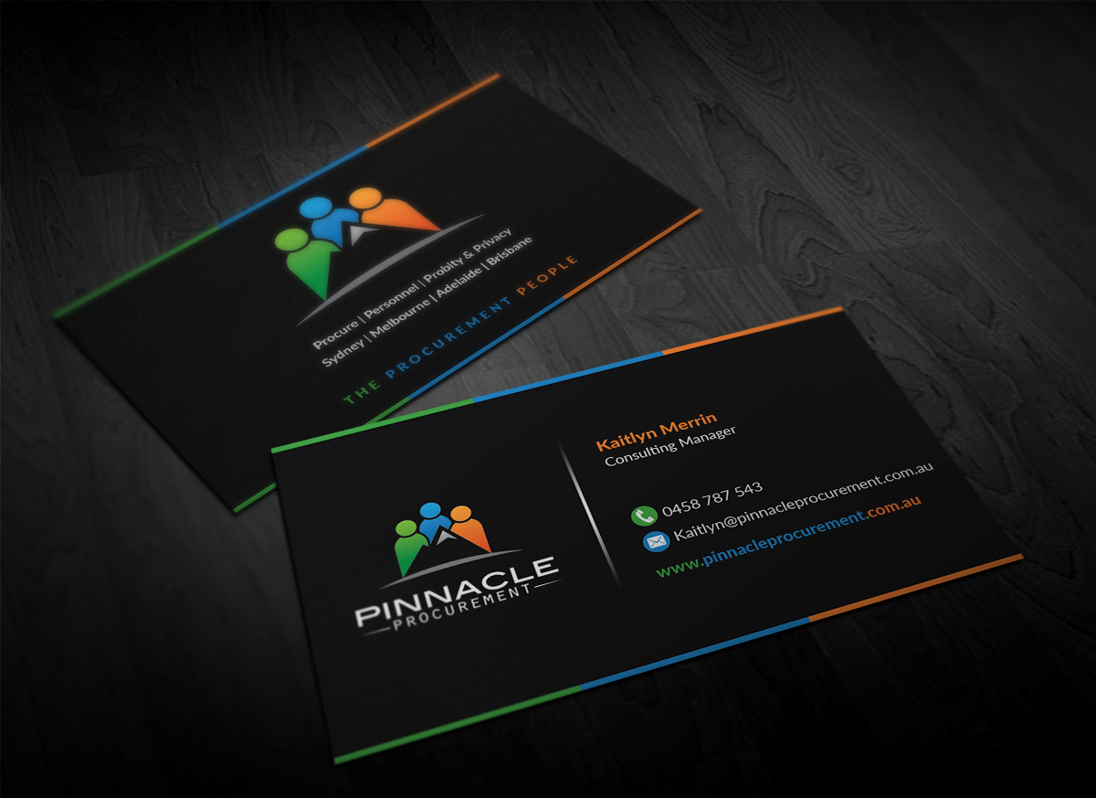 Business Card Design by Pointless Pixels India for Pinnacle Procurement | Design #11174755