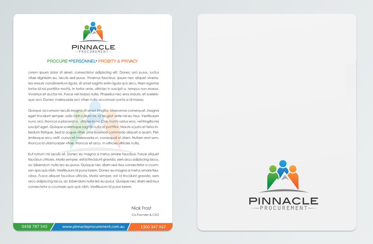 Business Card Design by Pointless Pixels India for Pinnacle Procurement | Design #11188034