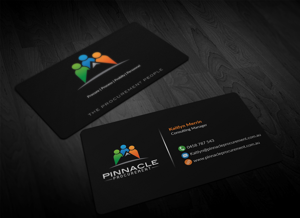 Diseño de Tarjeta de Presentación por Pointless Pixels India para Pinnacle Procurement | Diseño #11264665